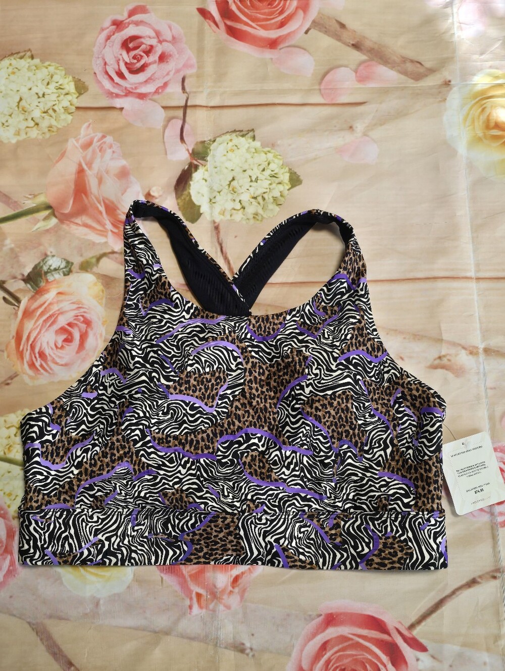 New! Fabletics Zebra & Leopard Print Sports Bra
